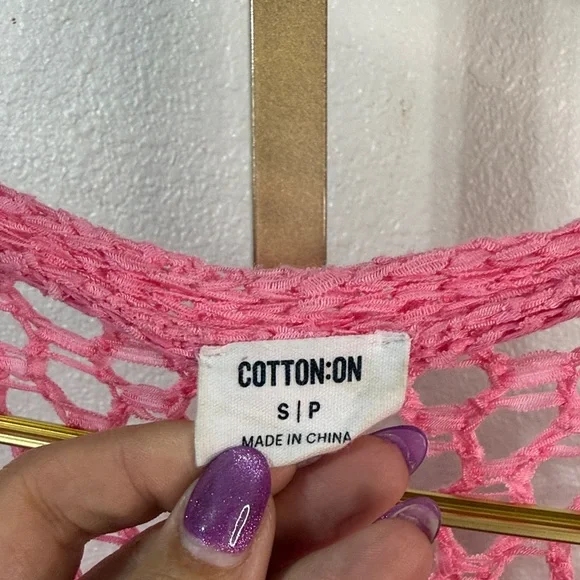 Cotton On -Vibrant Pink sleeve less Mesh Top- Small - Picture 2 of 6